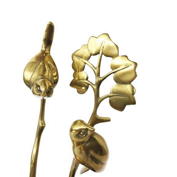 Decorative Crafts Vintage Brass Birds on a Branch - Picture 8 of 8